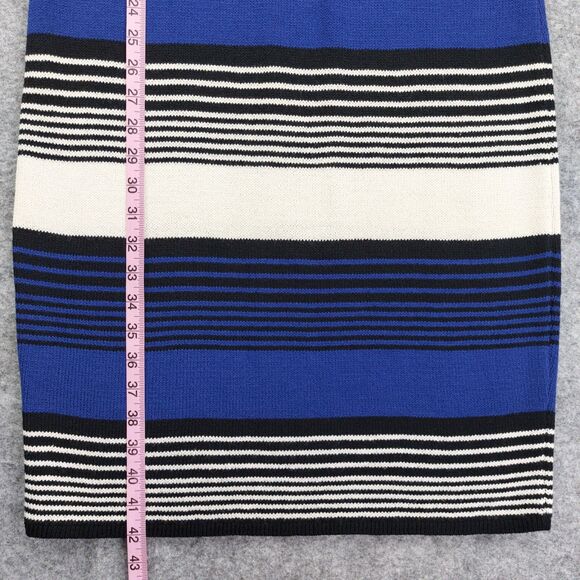 VTG St John by Marie Gray Dress Sz S Santana Knit Wide Stripe Short Sleeve Class - Picture 7 of 11